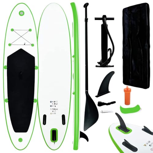 Furniture Select Aufblasbares Stand Up Paddleboard Set Grün und Weiß von LLEZKBR