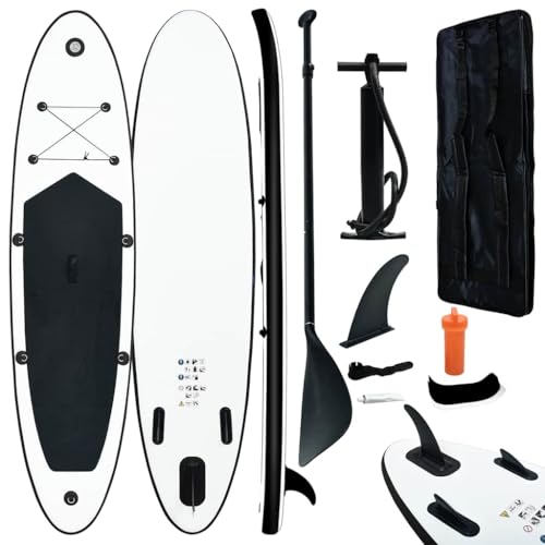 Furniture Select Aufblasbares Stand Up Paddleboard Set Schwarz und Weiß von LLEZKBR