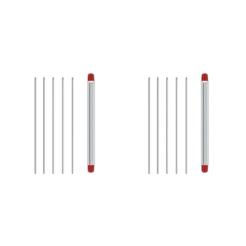 LLHCF 5 Stück Edelstahl-Erdwurm-Bohrnadel-Clips, Vorfächer, Karpfenangeln, Takelbohrer, Ersatz-Feeder-Rigs von LLHCF