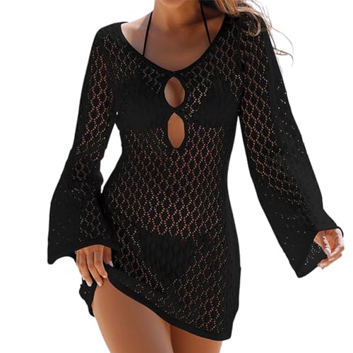 LLHCF Damen-Badeanzug, Wickelkleid, ausgehöhlt, Strandkleid, für Strandpartys, Urlaub, Urlaub von LLHCF