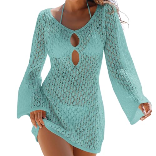 LLHCF Damen-Badeanzug, Wickelkleid, ausgehöhlt, Strandkleid, für Strandpartys, Urlaub, Urlaub von LLHCF