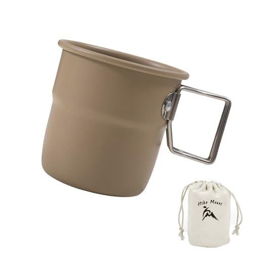 LLHCF Küche Camping Trinkbecher Faltbare Kaffeetasse Touristengeschirr Outdoor Becher Edelstahl Teetasse Picknick-Utensilien von LLHCF