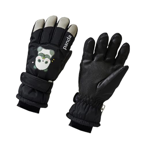 Skihandschuhe mit dickem warmem Innenfutter, winddicht, Cartoon-Druck, Handhandschuhe für kaltes Wetter, Handschutzhandschuhe für den Winter von LLHCF