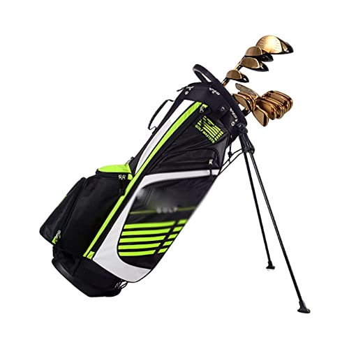 Golf-Reisetasche für Männer und Frauen, Golf-Standtasche mit Zwei Riemen, Golfschlägertaschen, einfach zu transportieren, platzsparend (Farbe: Weiß) (Orange) von LLMTYO