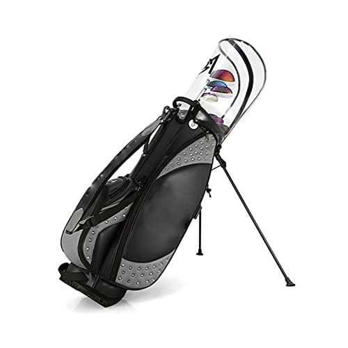 Golf-Reisetasche mit 5-Wege-Unterteilungen, Golf-Standtasche für Männer und Frauen, wasserdicht und langlebig, leicht zu tragen, platzsparend (Farbe: Schwarz) (Schwarz) von LLMTYO