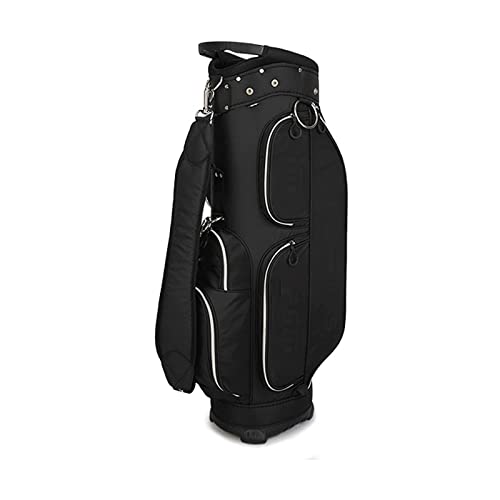 Golf-Standtasche, Golf-Reisetasche für Herren und Damen, wasserdicht und langlebig, leicht zu tragen, platzsparend (Farbe: Blau) (Schwarz) von LLMTYO