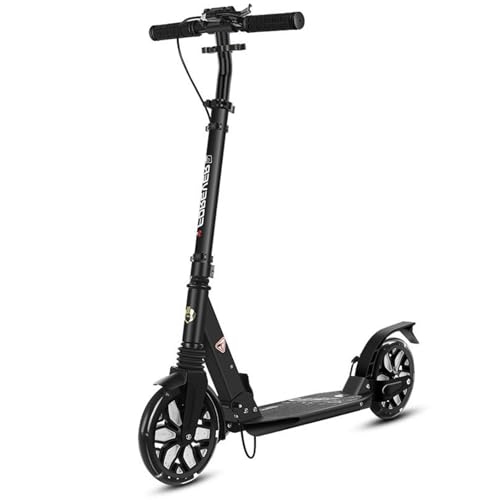 City Roller Erwachsene 200mm Big Wheel Scooter, Klappbar Cityroller mit Handbremse, Tretroller Kinder ab 8 Jahre Mädchen Jungen Teenager A von LLNWDNB