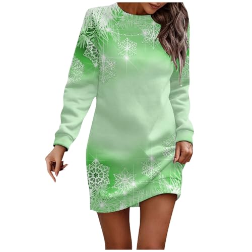 LLonGao Partykleid Gatsby Kleid Damen Kleider Weihnachten Damen Standesamt Kleider Braut Kleider Machen Leute WeißE Kleider Cocktail Kleider FüR Damen Infinity Kleid Sweatshirt Kleid (Green, XL) von LLonGao