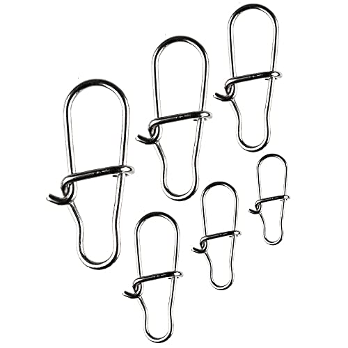 Snaps Angeln Ultra Strong, LMAB Karabiner Einhänger Wirbel Duo Lock für das Zander-Angeln, zum Spinnfischen für Barsch, Forelle, Zander & Hecht, Größe 000, XS extra klein bis XL, Größe S | 25 kg von LMAB