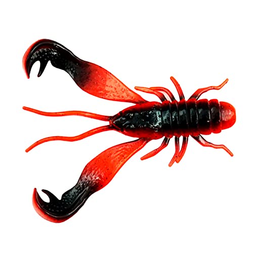 LMAB Finesse Filet Craw 4 cm, 7 cm, 10 cm - Gummiköder Angelköder - Gummi-Krebs für: Zander, Barsch, Hecht & Forelle - Zanderköder Barschköder - Kunstköder Creature Bait von LMAB