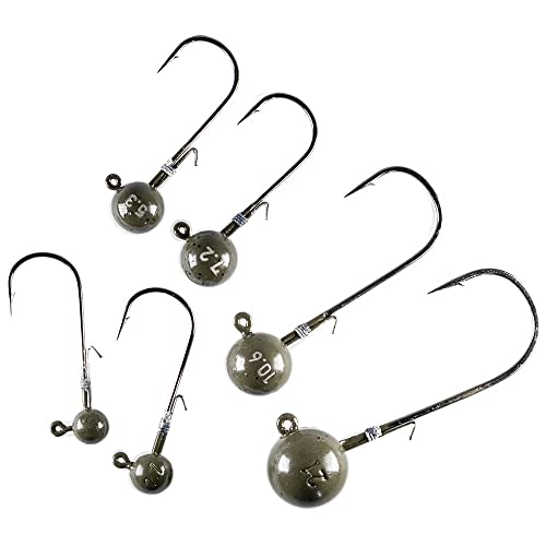 Tungsten Jigköpfe, LMAB bleifreie Jig-Haken Set, für Gummifische & Gummiköder, zum Angeln auf Barsch, Zander & Hecht, alle Größen und Gewichte (Hakengröße 1/0, 7,2 Gramm) von LMAB