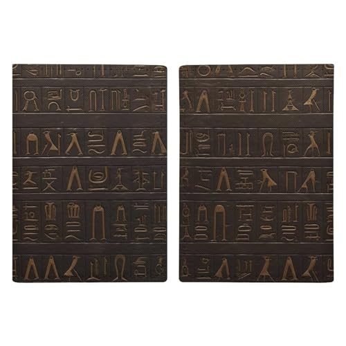 Reisepasshülle aus altägyptischem Hieroglyphen-Leder, handgefertigt, mit Karten- und Ticketschlitz, einfacher Zugriff, Reisepasshülle, Reisepasshülle für Damen und Herren, Stil, 20,3 x 13,8 cm, Stil:, von LMNGH