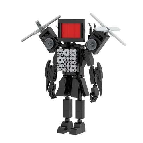 Skibid Toilet Titan TV Man Bausteine Spielzeug,Skibid Titan MonitorMann Actionfiguren Building Blocks,Ideen Kinder Geschenk für Erwachsene Jungen oder Mädchen B von LMZQPTN