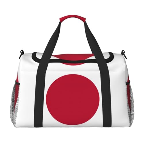 Handgepäck mit japanischer Flagge, für Damen und Herren, Schultertasche, Wochenendtasche, Crossbody-Tasche für Yoga, Reisen, ein Muss, Schwarz, Einheitsgröße von LNNIUK