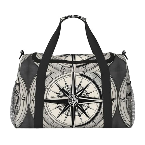 Law of the Compass Navigation 1 Druck Handgepäck für Damen und Herren, Schultertasche, Weekender, Crossbody-Tasche für Yoga, Reisen, ein Muss, Schwarz, Einheitsgröße von LNNIUK