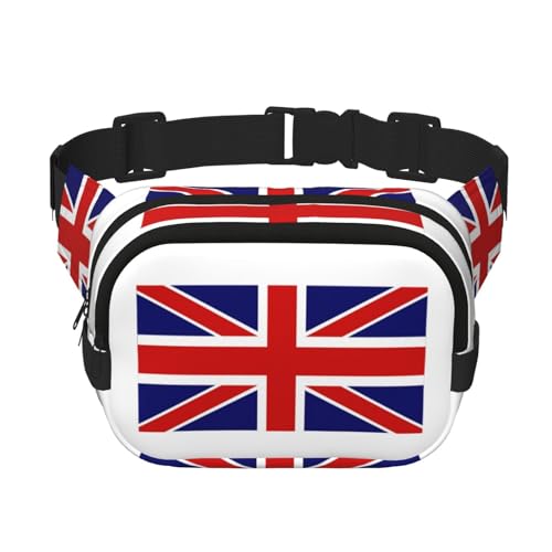 Modische Hüfttasche mit englischer Flagge, Crossbody-Gürteltasche für Damen, Crossbody-Tasche für Reisen, Laufen, Schwarz, Einheitsgröße von LNNIUK