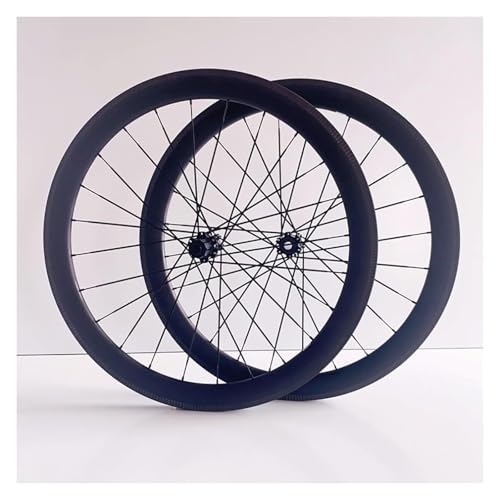 700c Rennrad Laufradsatz 50mm Carbon Faser Felge Disc Bremse Steckachse Fahrrad Rad Set HG 8-12 Geschwindigkeit von LNVBGHR