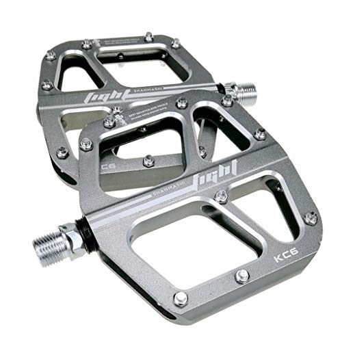 LNVBGHR Fahrradpedale aus Aluminiumlegierung, hochfest, rutschfest, Ultraleicht, langlebig, 9/16 Zoll, for Rennrad/Mountainbike, 1 Paar(Titanium) von LNVBGHR