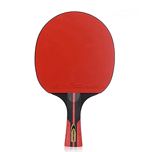 LOANDSDE ping-Pong schläger Tischtennisschläger, professionelles Pingpong-Schlägerpaddel, 5-lagiges Tischtennispaddel mit Holzgriff for Outdoor/Indoor(Short Handle) von LOANDSDE