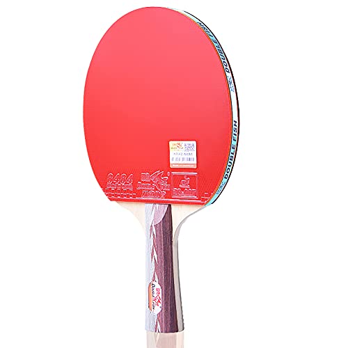 LOANDSDE ping-Pong schläger Tischtennisschläger 5-Sterne, professioneller 7-lagiger Tischtennisschläger aus Holz, Horngriff, ITTF-zugelassener Gummi/Einzel-/Langgriff(Long Handle) von LOANDSDE