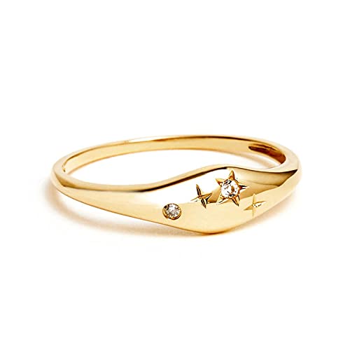 LODMLOER Französischer Stern-Gold-Galvanik-Sternzeichen-Design-Ring, Damen/Herren-Horoskop, Himmlische Astrologie-Set, Damen-Modeschmuck, Geburtstagsgeschenk, Bild, Fische LODMLOER Französischer Stern-Gold-Galvanik-Sternzeichen-Design-Ring, Damen/Herren-Horoskop, Himmlische Astrologie-Set, Damen-Modeschmuck, Geburtstagsgeschenk, Bild, Fische von LODMLOER