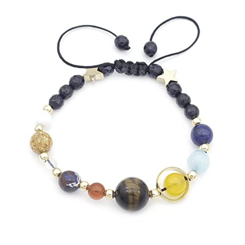 LODMLOER Planet Solar System Armband, Armband im Stil von acht Planeten für Frauen, Planet Beads Element Constellation Couple Beads Armband Galaxy Planets Guardian,A,18Cm LODMLOER Planet Solar System Armband, Armband im Stil von acht Planeten für Frauen, Planet Beads Element Constellation Couple Beads Armband Galaxy Planets Guardian,A,18Cm von LODMLOER