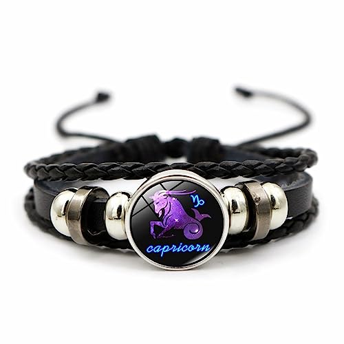 LODMLOER Steinbock 12 Sternzeichen Sternbildpaar Armbänder – Charm-Armband Für Herren Und Damen, Modisches Mehrschichtiges Lederarmband/Armreif, Geburtstagsgeschenke, Steinbock LODMLOER Steinbock 12 Sternzeichen Sternbildpaar Armbänder – Charm-Armband Für Herren Und Damen, Modisches Mehrschichtiges Lederarmband/Armreif, Geburtstagsgeschenke, Steinbock von LODMLOER