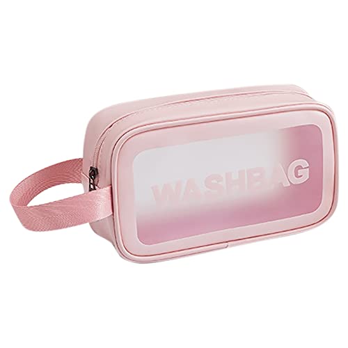 LOIJMK Taschen Set S-Sets Waschbeutel mit für Reisen Make-up-Taschen multifunktionale wasserdichte PVC-Aufbewahrungstasche Westerngitarre Taschen (Pink, One Size) von LOIJMK