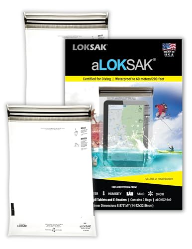 Loksak Unisex-Erwachsene aLOKSAK wasserdichte Tasche, schwarz/transparent, 6.25 x 9.68 von aLOKSAK