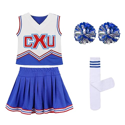 LOLANTA Mädchen rot & blau Cheerleader Kostüm befestigen Pom Poms Socken, Kinder Cheer Outfit Karneval Kostüm, Blau, 13-15 Jahre, 170 LOLANTA Mädchen rot & blau Cheerleader Kostüm befestigen Pom Poms Socken, Kinder Cheer Outfit Karneval Kostüm, Blau, 13-15 Jahre, 170 von LOLANTA