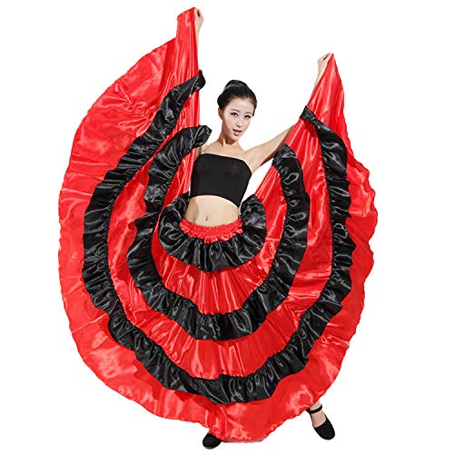 LOLANTA Roter schwarzer spanischer Stierkampf-Rock der Frauen Flamenco-Kostüm, 360 Grad LOLANTA Roter schwarzer spanischer Stierkampf-Rock der Frauen Flamenco-Kostüm, 360 Grad von LOLANTA