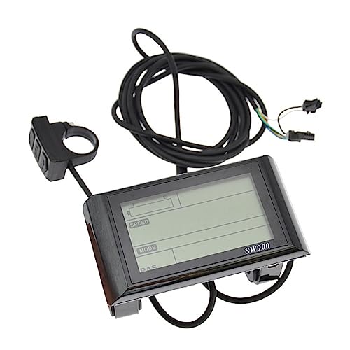 LOLPALONE 24-72V SW900 LCD Display Steuerung Elektrofahrrad Geschwindigkeitsmesser Tachometer Kabelgebundener Geschwindigkeitszähler Code-Tabelle E-Bike von LOLPALONE