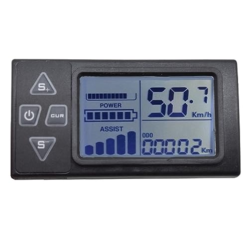 LOLPALONE 36V 48V S861 Lithiumbatterie LCD-FlüSsigkristall-Elektrofahrzeug-Mountainbike-Roller-Tachometer von LOLPALONE