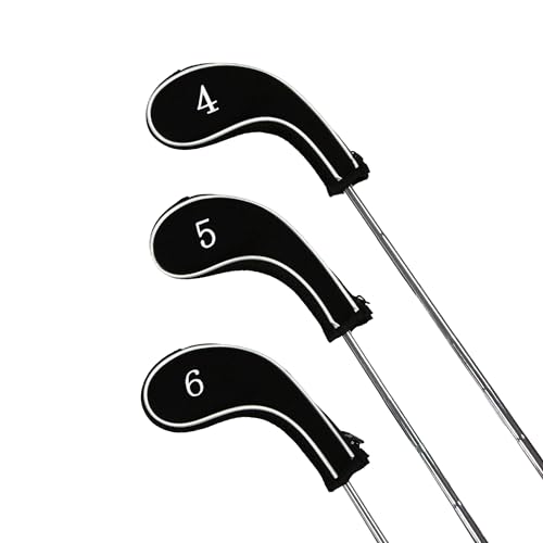 Longridge 4-Sw+Gw Neopren-Golfeisenhüllen-Set mit langem Hals – Silber/Schwarz Longridge 4-Sw+Gw Neopren-Golfeisenhüllen-Set mit langem Hals – Silber/Schwarz von Longridge