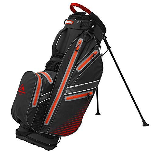 Longridge wasserdichte Golf-Standtasche, Schwarz/Rot von Longridge