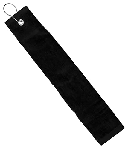 Longridge dreifach gefaltetes Golfhandtuch - Schwarz Longridge dreifach gefaltetes Golfhandtuch - Schwarz von Longridge
