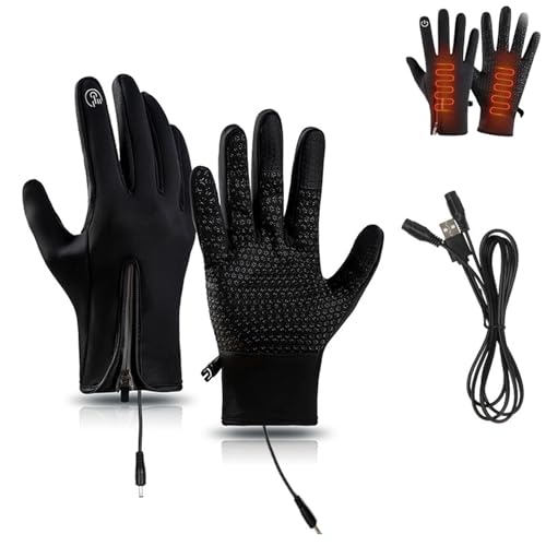 LONGTO Hygosport Beheizte Touchscreen-Handschuhe, Beheizte Handschuhe für Damen und Herren, Dazzlesport Outdoor-Sporthandschuhe, Cozyseasonco Thermo-Winterhandschuhe, Winddicht Wasserdicht (A,XL) von LONGTO