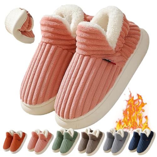 LONGTO Pluffi Bequeme Hausschuhe, Pluffi Slipper Booties, Pluffi der gemütliche und stilvolle Slipper, Sunmoine Cloud Hausschuhe Damen Herren, warme, Flauschige Winterhausschuhe (Pink,36-37) von LONGTO