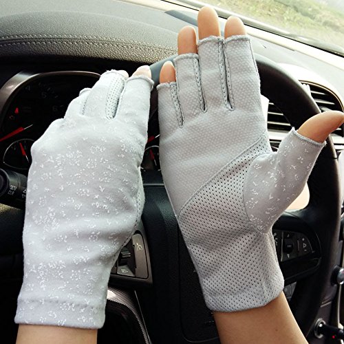 Fahrradhandschuhe Damen Halbfinger Handschuhe Baumwolle Atmungsaktive Fingerlose Handschuhe rutschfeste Radhandschuhe Sonnenschutz Damenhandschuhe Fingerhandschuhe für Outdoor Autofahren Radfahren Fahrradhandschuhe Damen Halbfinger Handschuhe Baumwolle Atmungsaktive Fingerlose Handschuhe rutschfeste Radhandschuhe Sonnenschutz Damenhandschuhe Fingerhandschuhe für Outdoor Autofahren Radfahren von LONTG