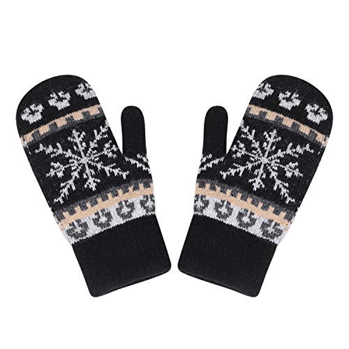 Handschuhe Damen Fäustlinge Schneeflocke warm Winterhandschuhe weich Strick Strickhandschuhe mit Fleecefutter Zopfmuster Dicke Damenhandschuhe Fahrradschuhe Gloves Laufen Outdoor Camping Fahrrad Handschuhe Damen Fäustlinge Schneeflocke warm Winterhandschuhe weich Strick Strickhandschuhe mit Fleecefutter Zopfmuster Dicke Damenhandschuhe Fahrradschuhe Gloves Laufen Outdoor Camping Fahrrad von LONTG
