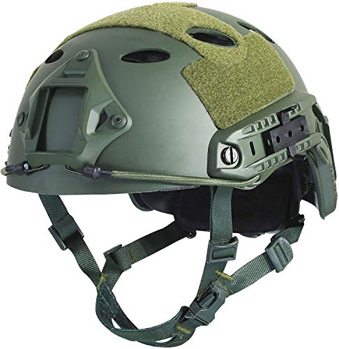 LOOGU Airsoft Helm Ops Core Schutzhelm Taktischer Helm (Typ Fast BJ & PJ) mit Pads und Seitenschienen Sturzhelm für Freizeit Outdoor Paintball von LOOGU