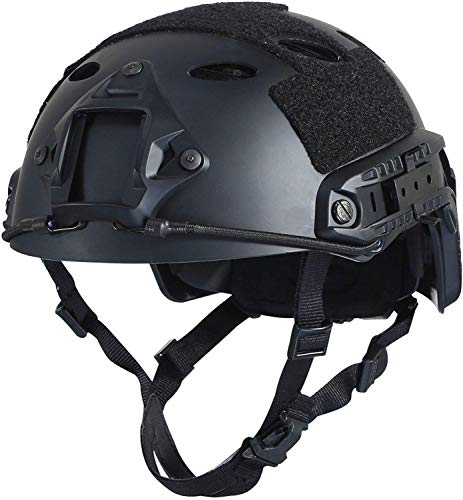 LOOGU Airsoft Helm Ops Core Schutzhelm Taktischer Helm (Typ Fast BJ & PJ) mit Pads und Seitenschienen Sturzhelm für Freizeit Outdoor Paintball… von LOOGU