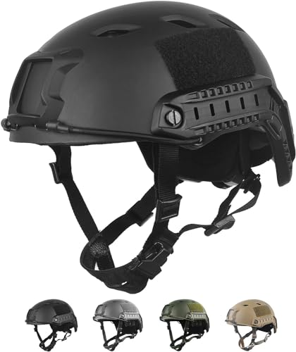 LOOGU Taktischer Helm Fast BJ Airsoft Helm Ops Core Schutzhelm mit Pads und seitlichen Schienen Sturzhelm für Freizeit Outdoor Paintball Kampfhelm Gefechtshelm Top Helm LOOGU Taktischer Helm Fast BJ Airsoft Helm Ops Core Schutzhelm mit Pads und seitlichen Schienen Sturzhelm für Freizeit Outdoor Paintball Kampfhelm Gefechtshelm Top Helm von LOOGU