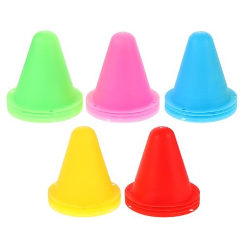 LOORGVEL 20 Stück Mini-Agility-hüte, Sport-trainingshütchen, Eimer-Schild, Übungshütchen, Fußball-hinderniskegel, Trainingskegel Mit Barrieren Für Skate-trainingszubehör von LOORGVEL