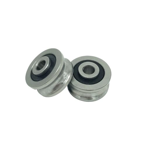 LOOwAH 20 Stück SG15 U-Nut-Lager 5 x 17 x 8 mm zweireihig abgedichtete Kugellager for 6 mm Linearführungen kompatibel von LOOwAH