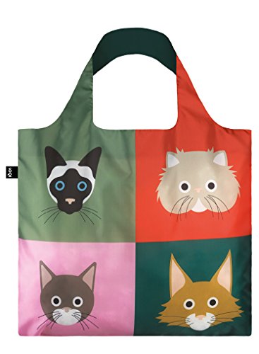 LOQI Artist Stephen Cheetham Cats Bag Strandtasche, 50 cm, 20 liters, Mehrfarbig (Multicolour) LOQI Artist Stephen Cheetham Cats Bag Strandtasche, 50 cm, 20 liters, Mehrfarbig (Multicolour) von LOQI
