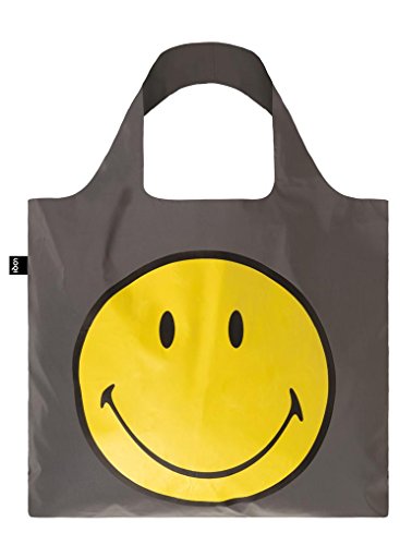 LOQI Artist Reflective Smiley Bag Strandtasche, 50 cm, 20 liters, Mehrfarbig (Multicolour) von LOQI