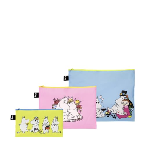 Moomin Together Recycelte Taschen mit Reißverschluss, Mehrfarbig, L, Kosmetikkoffer, Mehrfarbig, L, Kosmetikkoffer Moomin Together Recycelte Taschen mit Reißverschluss, Mehrfarbig, L, Kosmetikkoffer, Mehrfarbig, L, Kosmetikkoffer von LOQI