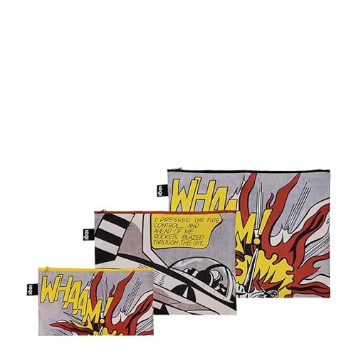 Roy Lichtenstein Whaam! Recycled Zip Pockets von LOQI