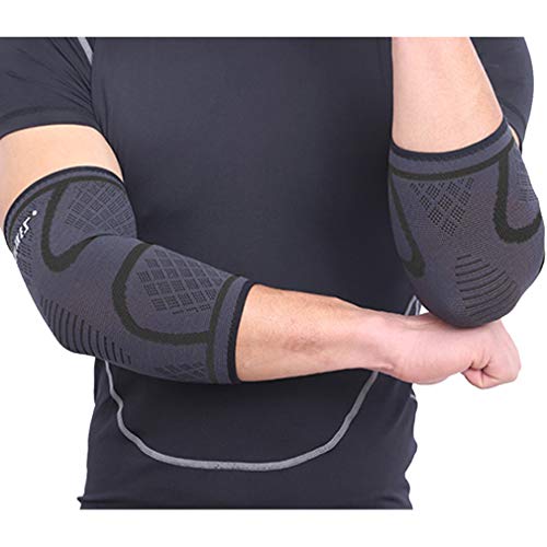 LORYLOLY 1 Paar Sport Ellenbogenbandage Damen Herren, Atmungsaktiver Anti-Rutsch Gelenk-Bandage für Sicherheit und Schmerzlinderung, Ellenbogenschoner für Laufen, Wandern, Joggen, Volleyball, Gym LORYLOLY 1 Paar Sport Ellenbogenbandage Damen Herren, Atmungsaktiver Anti-Rutsch Gelenk-Bandage für Sicherheit und Schmerzlinderung, Ellenbogenschoner für Laufen, Wandern, Joggen, Volleyball, Gym von LORYLOLY